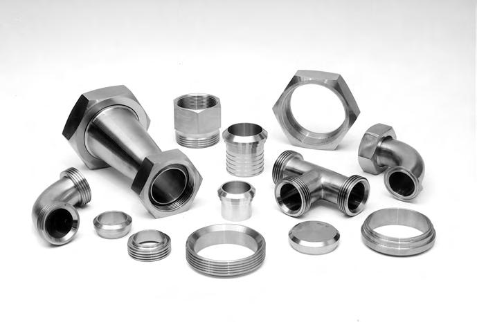 Bevel Seat Fittings Top Line precison crafted Bevel Seat ACME Thread Union Fittings provide fast, sanitary and secure connections. Polished fittings meet or exceed FDA and 3A regulatory standards.