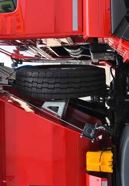 steel Mud guard: plastic, aluminium or steel Spare wheel carrier with or without lifting winch Tipper body