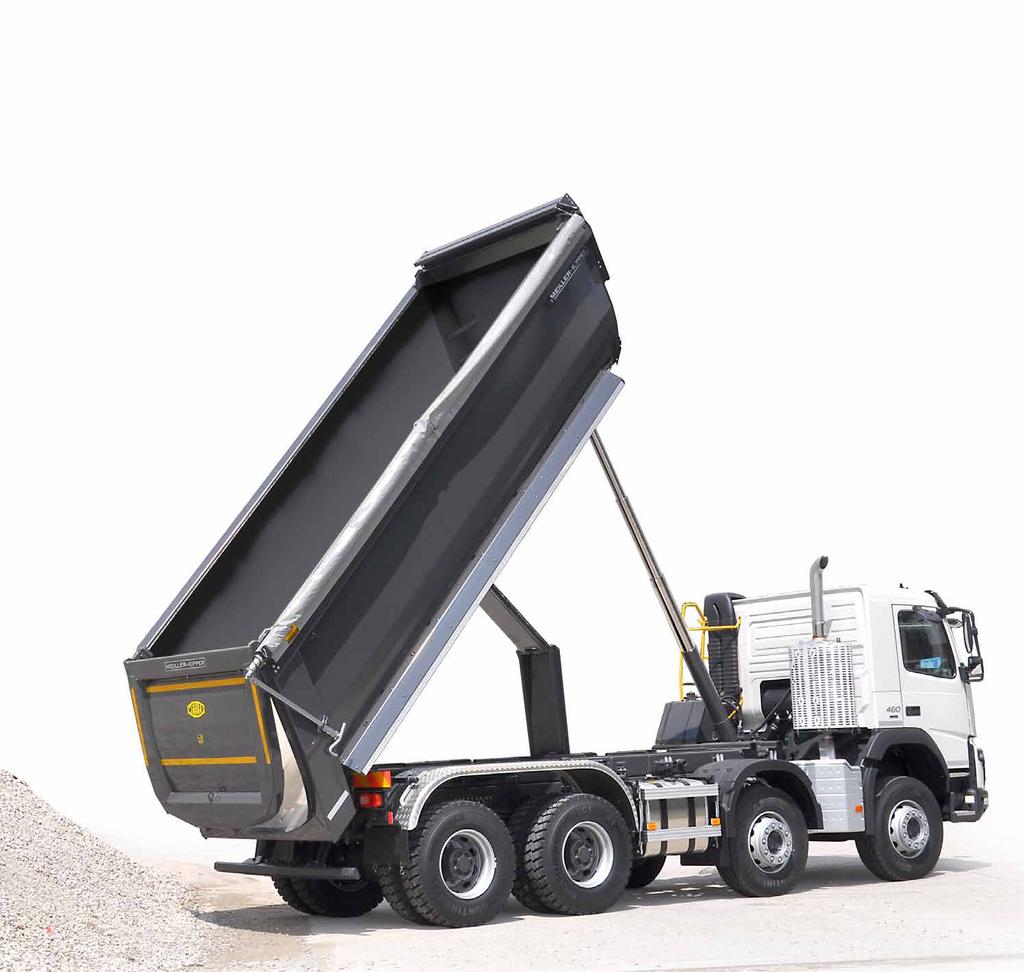 Rear tippers Innovative and efficient in every detail The MEILLER rear tipper programme combines innovative solutions with a modern design. It is designed for daily and rugged operation.