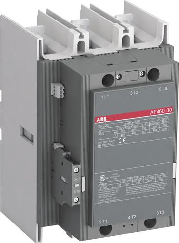 AF400... AF2650 3 pole contactors 200 to 560kW and 1260 to 2650A AC-1 AC/DC operated 1+1NC aux Description AF400.