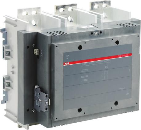These contactors are of the block type design with 3 main poles for connection in series by the user according to conductor cross-sectional area or by using LP connection bars to be ordered