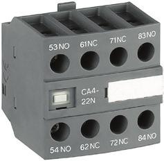4-04N 1SBN010140R1204 Front-mounted auxiliary contact blocks with N.O. leading contact and N.C.