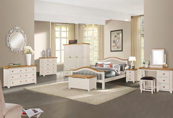 Juliet Bedroom Range The Juliet Bedroom Range is finished in solid oak with a semi-gloss lacquer seal.