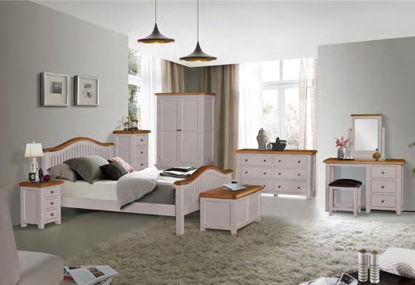 Victor Bedroom Range The Victor bedroom Range is finished in semi gloss silent grey with solid oak bevelled tops