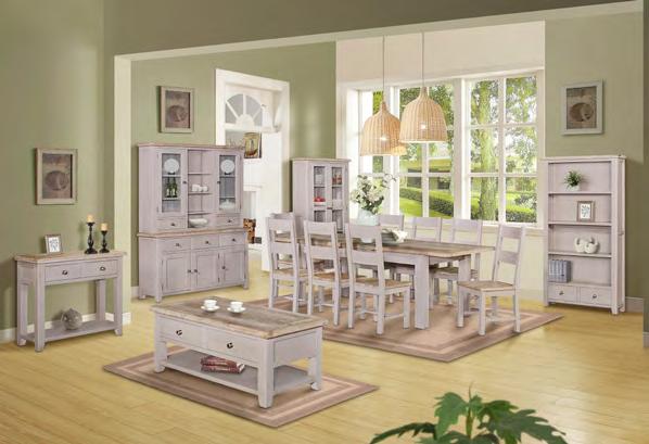 Salou The Salou Dining and Occasional range is finished in whitewash brushed Oak.