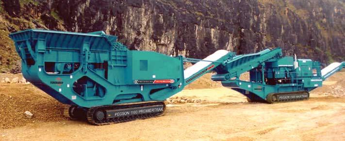 Pegson XA400S & Pegson XR400S Pegson 1180 Premiertrak The Powerscreen Pegson X400S range of high performance primary jaw crushing plants are designed for medium scale operators in quarrying,