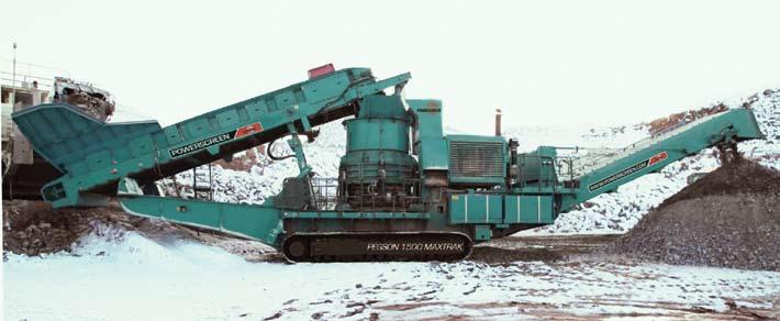 With the Powerscreen Pegson 1500 Automax MK II cone crusher, operators benefit from hydraulic overload protection, a large throughput, excellent product cubicity and a high reduction ratio.