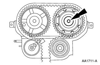 NOTE: Install a new oil plug seal. Screw in the new oil plug on the variable camshaft timing assembly. 11. NOTE: Turn the engine two turns in the normal direction of rotation by the crankshaft.