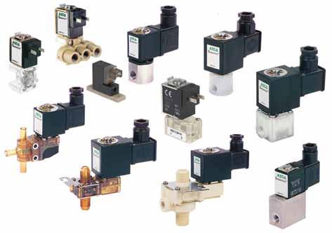 The ASCO SCIENTIFIC catalogue of miniature solenoid valves includes these ranges