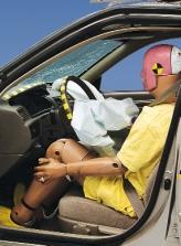 During each test, researchers recorded measures on the driver dummy to assess the likelihood that people in on-theroad crashes would be injured. These measures were similar.