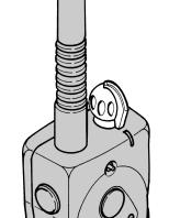 Located on the backside of the transmitter, the receptacle is covered by a rubber plug.