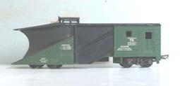3.148 Tri-ang R136 Trans-Continental bogie Box Car, salmon pink with charcoal roof, large sliding door each side, Yellow and black lettering 'Speedy Service'. Running No. TR 2703.