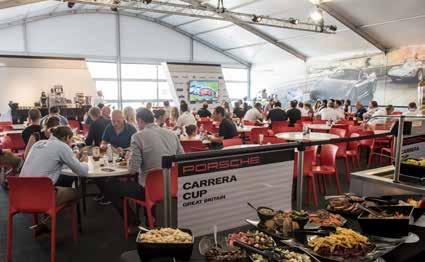 Supporting Tom Wrigley in the Porsche Carrera Cup GB gives you the chance to use the Race Centre as the base for your race weekend hospitality.
