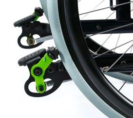 propulsion systems. The result is a sustainable wheelchair that has a variety of settings, is comfortable to sit in, rides smoothly and, thanks to the unique oval frame tubes, looks great.