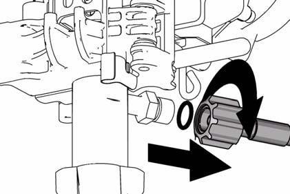 Do Pressure Relief, page 5. 4. Separate drain hose from sprayer FIG. 17 7.