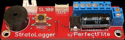 Statologger Altimeter Manufacturer PerfectFlite Outputs Apogee and Main programmable Power Supply 4V to 16V, 9V nominal Max Output 9 amps Main