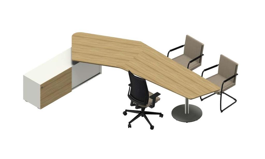 INSPIRATIONS INSPIRATIONS Inspiration #0 Consult with plate base Angled desk 50 two-part W6, 3.
