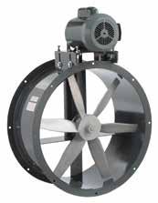 Tubeaxial Belt Drive Duct Fans Options Companion flanges Protective coating Access doors Belt guards Motor covers Fan guards Eliminates fumes and vapors from paint spray booths and other hazardous