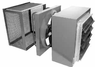 Wall collar OD is 1/4" larger than fan panel size.