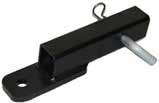 54 2 DRAWBAR AND HITCH PIN Includes clip and pin. Ball not included. For Jeep use only. 2000-lb two rating, 200- lb tongue weight rating. Drawbar and Hitch Pin Part # 2-inch Square, Each 11237.