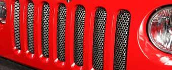 22 GRILLE INSERT SCREENS Grille Insert Screens for 07-15 Wrangler Part # Perforated Grille Insert Screen, Satin Stainless NEW 11401.