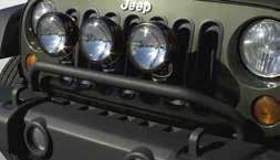 FRONT BUMPER LIGHT BARS Rugged Ridge has engineered a durable and easy to install light bar that allows you to add auxiliary lighting to your factory Wrangler bumper.