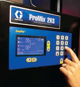 Easy Operation One Efficient System Graco s ProMix 2KS offers high-ratio assuance with easy-to-use components.