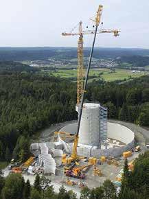 New wind turbine concept Bavarian company Max Bögl Wind used one of its four 1,200 tonne Liebherr LTM 11200-9.