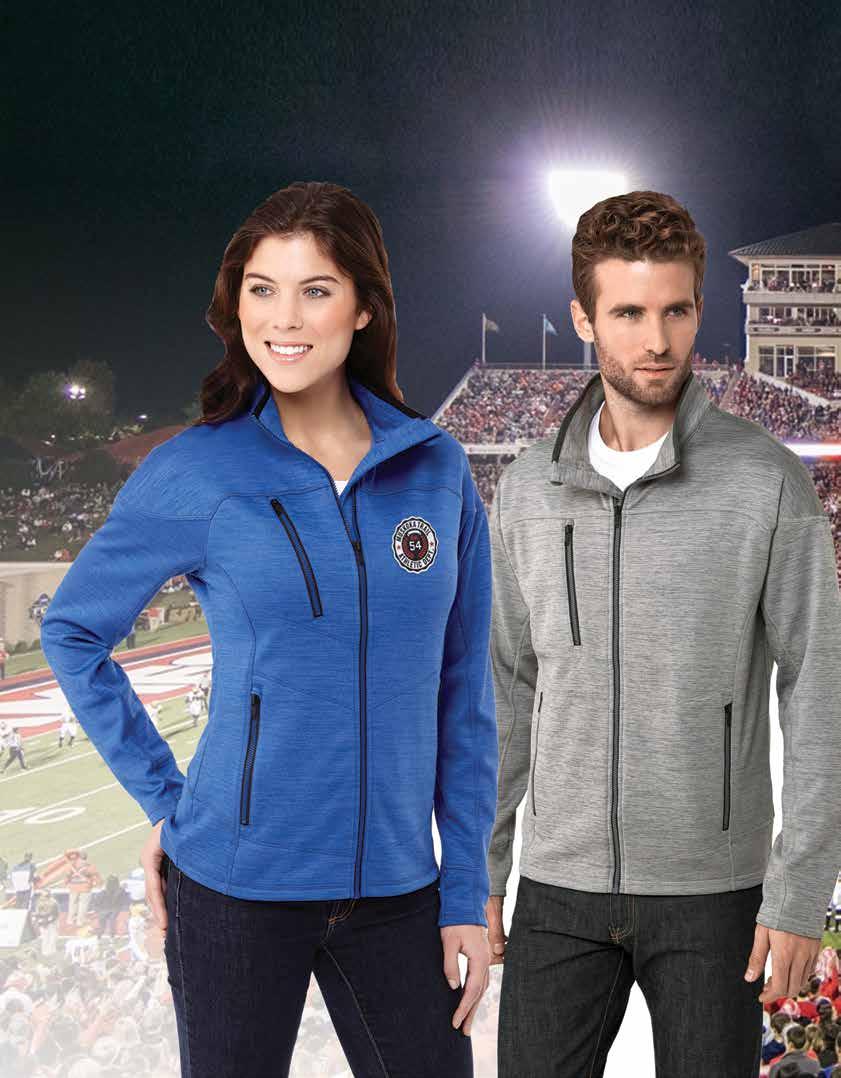 Dynamic Fleece Jacket 100% polyester knitted fleece jacket with contrast cover seam stitching.