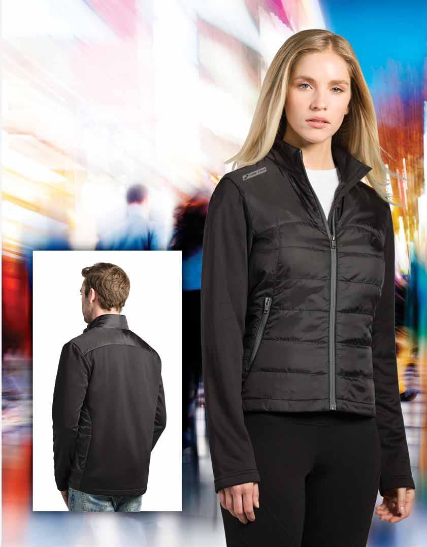 Hybrid HYBRID LIGHTWEIGHT JCKET 100% Mini ripstop polyester water repellent finish. Partially insulated mixed with 100% polyester on front and shoulders back brushed fleece.
