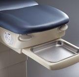 The arms rotate completely out of the way, providing accessibility for elderly, disabled or obese patients.
