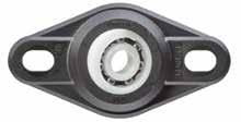 xiros Flange Bearing Product Range xiros flange 2-hole flange bearing EFOM-BB1-P08-B180-ES Made of xirodur B180 and igumid G PA cage glass/stainless steel balls 40 C ES = stainless steel GL = glass