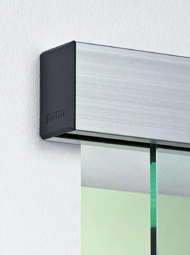 The EKU-PORTA 40 GE is a high quality sliding door hardware system that can effortlessly move all-glass doors weighing up to 40 kg.