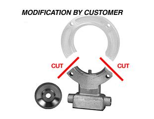 Their kit is designed to flange mount between the C -face of a NEMA-B motor and the motor bell of a gearbox.