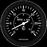 Heavy Duty Automotive (HDA) Analog Gauges 103659 shown Part Numbers: Tachometer (86mm/3.