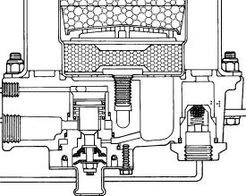With the turbo cut-off valve seated (closed position), air in the discharge line and AD-9 air dryer inlet port is restricted from entering the air dryer.