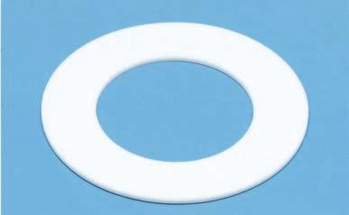 As PTFE offers outstanding chemical resistance and does not contaminate fluids, it can be used as a gasket material in a wide range of industries.