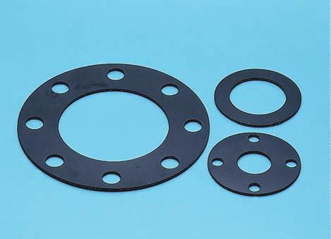 Rubber Cut Gasket Features : The elasticity, recovery and compatibility of rubber are utilized to assure sealing at the lowest seating stress. TOMBO No.