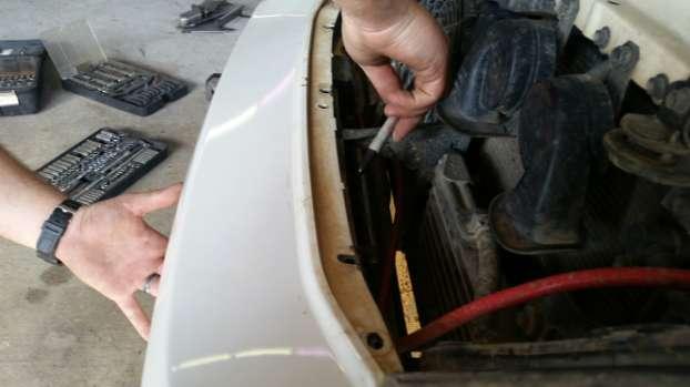 At this point you ll want to slide the fairlead forward so that it is making contact with the back of the oem bumper.