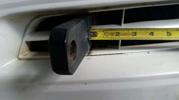 If you purchased the optional shackle mounts, measure approximately 2 inches from the center vertical