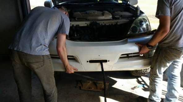 Pass the winch line through the oem bumper and carefully reinstall making sure your