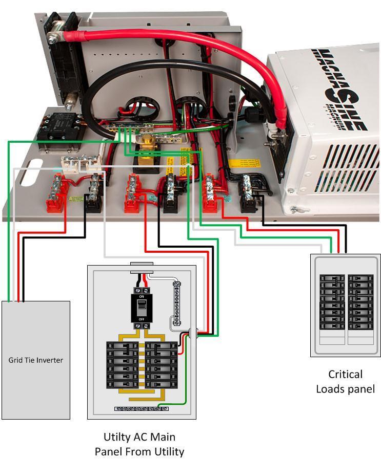 Below is a wiring diagram showing the AC wiring to