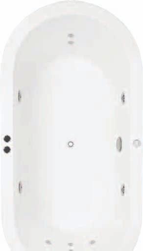 Eon Eon 1800 Masseur Spa with optional eluxe romatherapy System distinguished blend of contemporary lines and edging, with a highly traditional oval bath shape, the Eon is