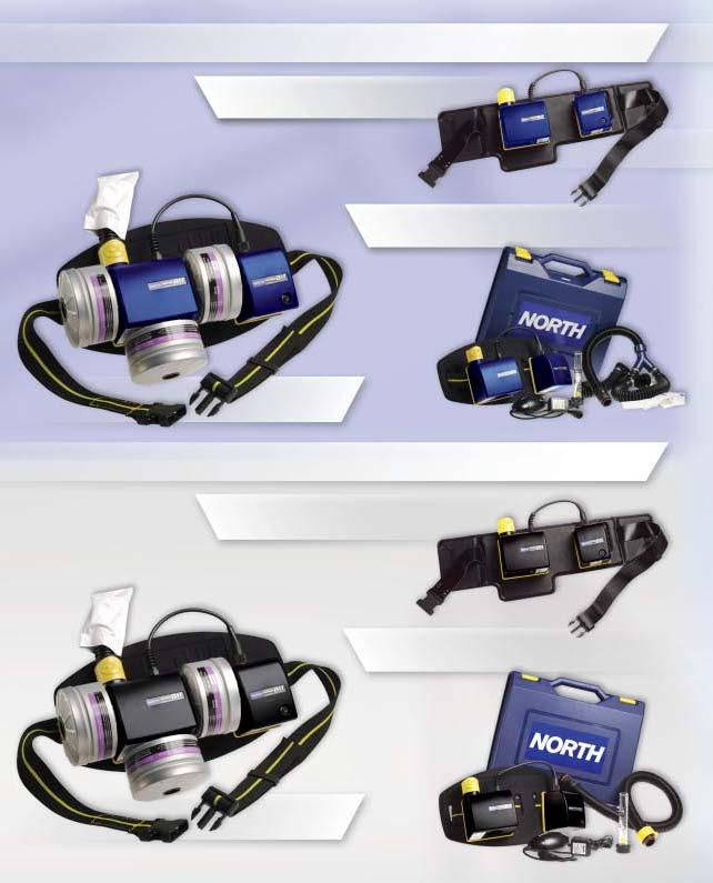 Compact Air for North Facepieces CA102 is NIOSH approved for use with North facepieces to deliver a minimum of 4 CFM CA102D Compact Air with Decon Belt CA102D The pad and belt are washable for