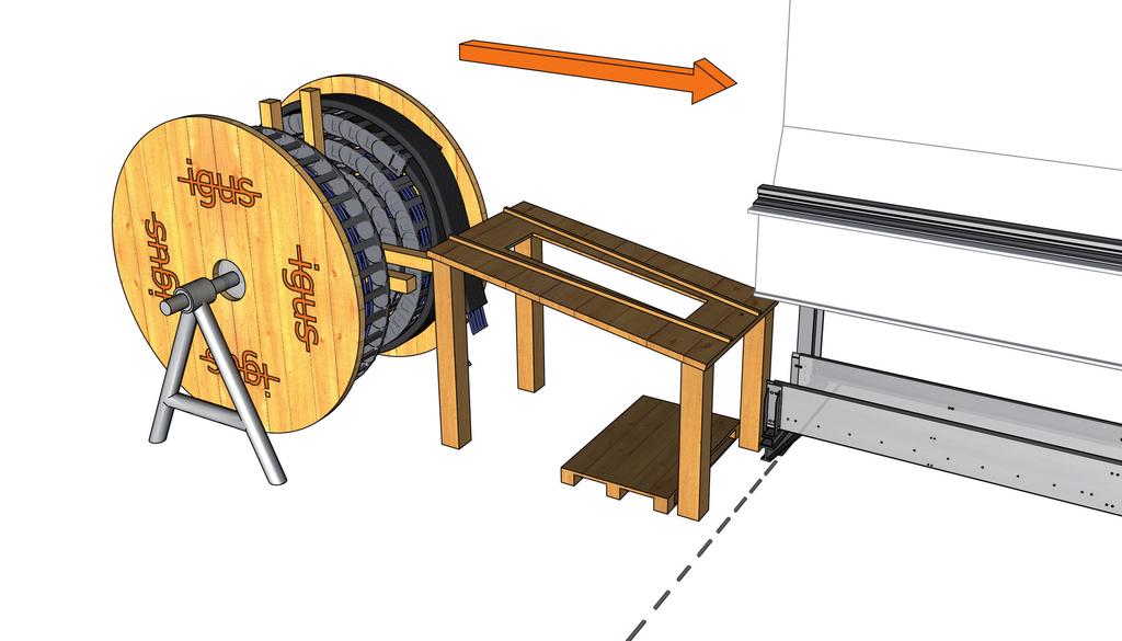 Place drum close to the girder structure Girder Shaft