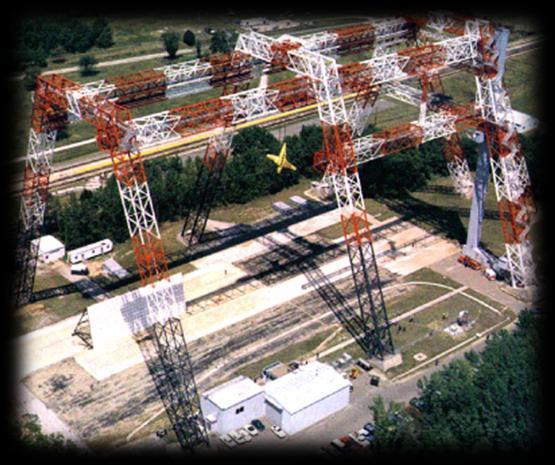 Previous Research NASA Langley Research Center s Impact Dynamics Research Facility (Hampton, VA) Formally known as the Lunar Landing Research Facility Bungee accelerator under gantry structure
