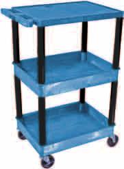 32 W x 24 D x 371/2 H Wt. 41 lbs. Shelf clearance 25. GNTC11 Polyethylene legs and shelves will never rust, dent, scratch or discolor.