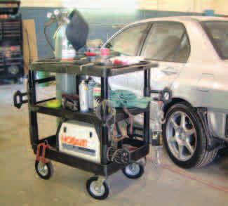 Heavy-Duty Body Shop Carts 8'' Foam rubber TC221FR All shelves are reinforced with two aluminum bars 600 Lb. capacity 32 W x 24 D Shelves All Carts On This Page Have a 600 Pound Capacity!