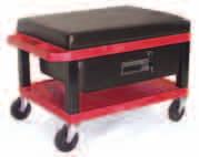 Cart will hold 300 lbs of evenly distributed weight. Molded handle in top shelf.