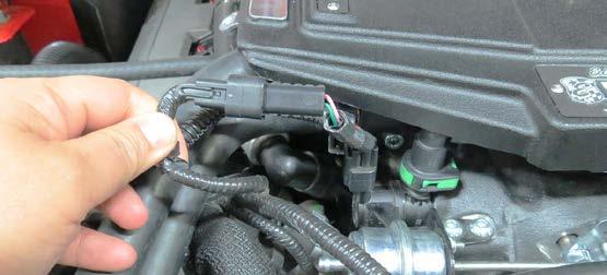 115. Connect the factory EVAP connector onto the Engine Harness end of the